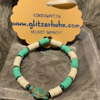 Armband mit Halbedelstein-Perle "Schildkröte"