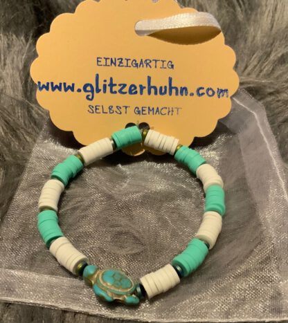 Armband mit Halbedelstein-Perle "Schildkröte"