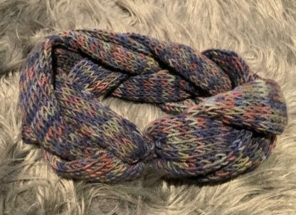 Stirnband gestrickt aus Wolle – Bild 2