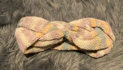 Stirnband gestrickt aus Wolle – Bild 2