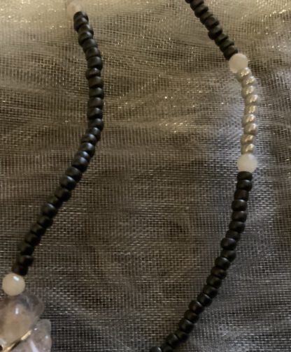 Kette mit Miyuki-Perlen mit Halbedelsteinperlen – Bild 4