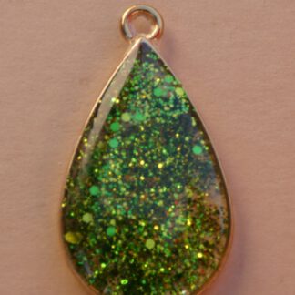 Kettenanhänger grün glitzernd