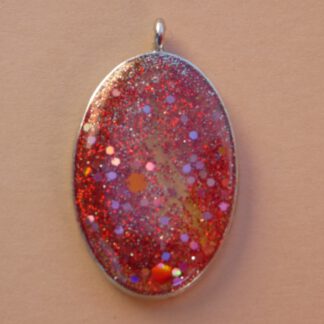 Kettenanhänger rot glitzernd