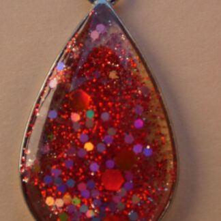 Kettenanhänger rot glitzernd