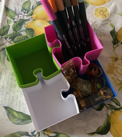 Stifte-, Kosmetikbox „Puzzle“