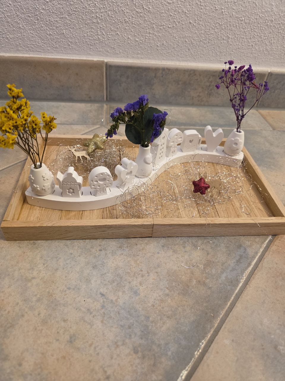 Steckplatte wellenförmig mit Steck-Klötzchen in der Farbe weiß – Bild 4